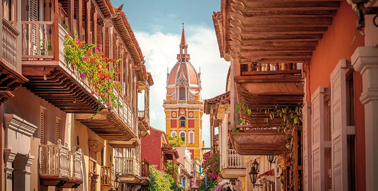 Admire the elegant architecture of Cartagena, Colombia